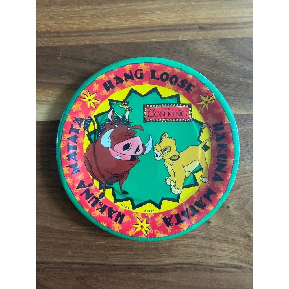 VTG Disney Lion King Paper Plates 7in Simba Timon Pumbaa New Sealed 8 Count